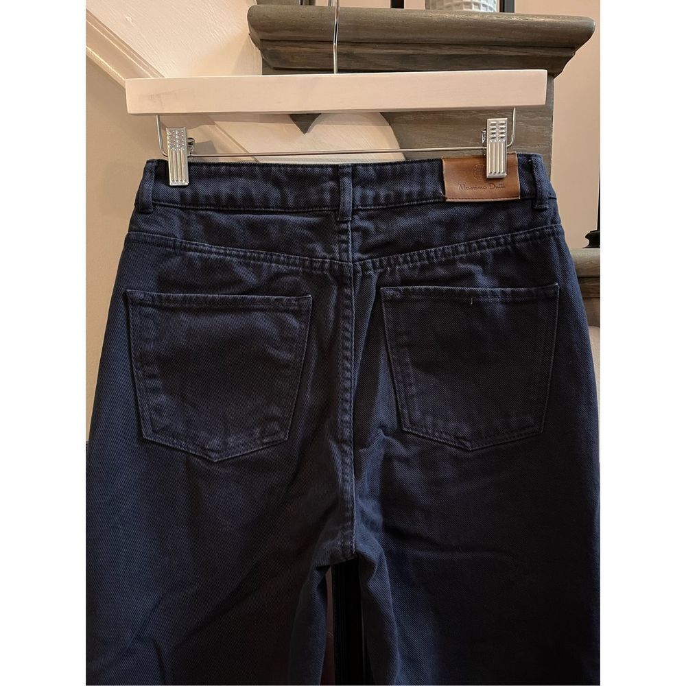 Massimo Dutti Womens Navy Twill Pants sz 4 EUC